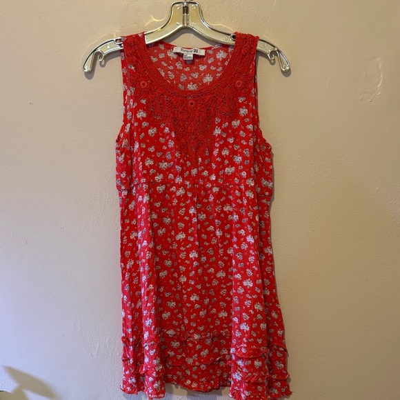 Forever 21 Red Floral Lace Dress - Picture 1 of 3